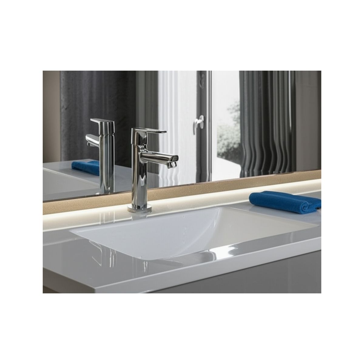 GENERICO - Grifería Fermetal Para lavamanos 1 Vía Cromada Baja