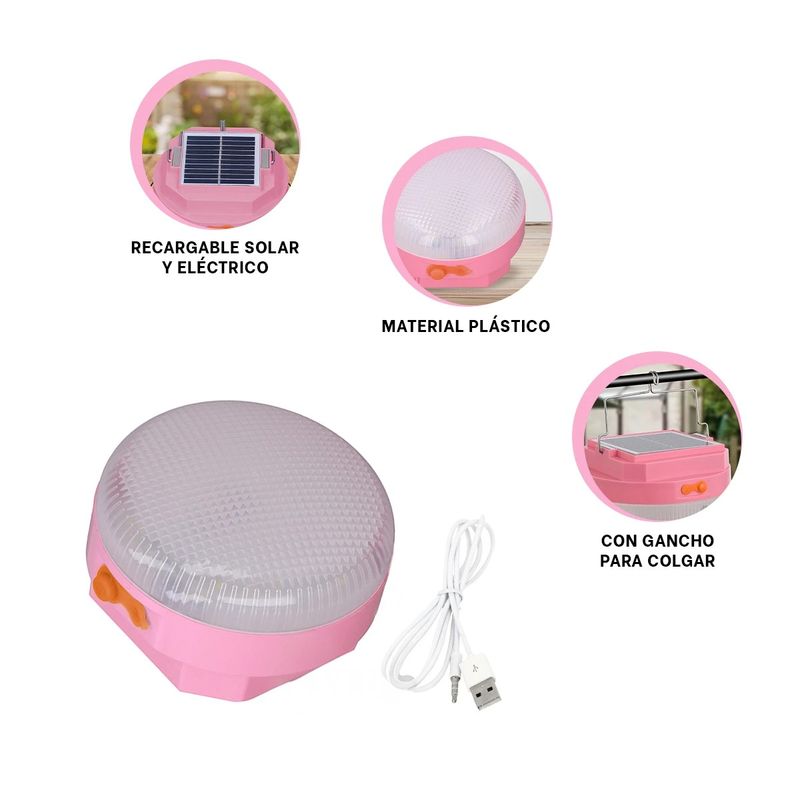 GENERICO - Pack6 Lamparita Funcional y Practica de Color Rosado