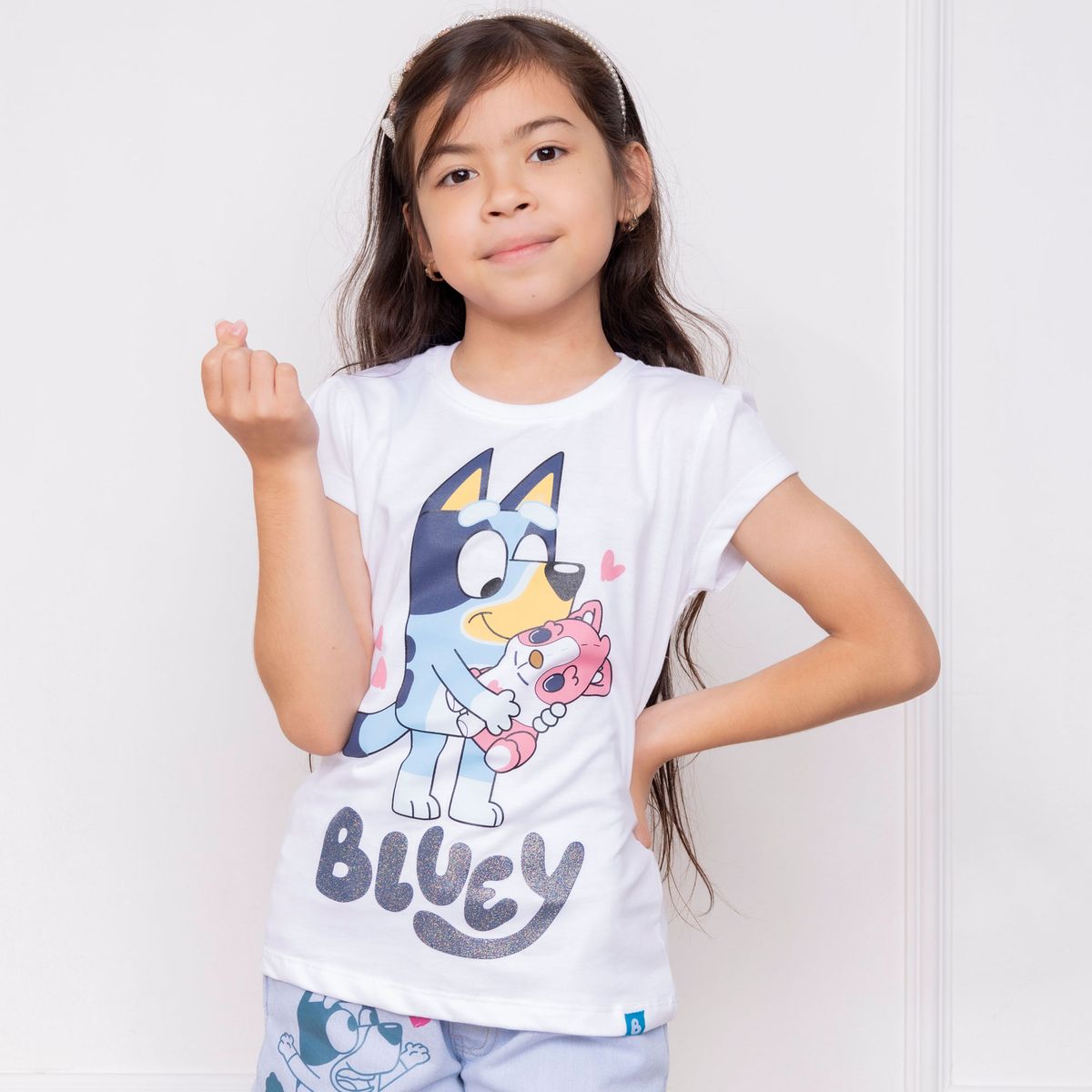 BLUEY - POLO BLUEY NIÑA MC - JERSEY 100% ALGODON