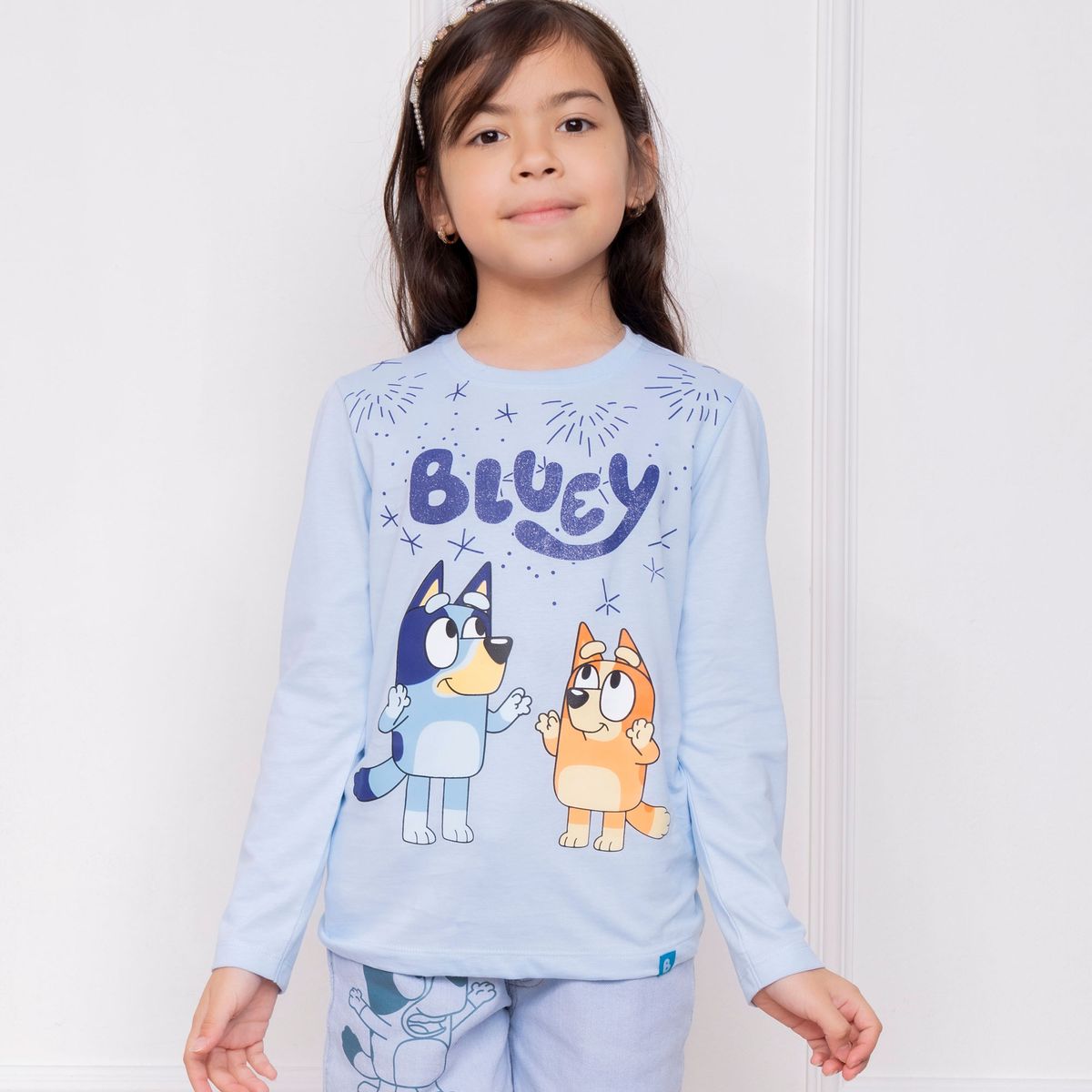 BLUEY - POLO BLUEY NIÑA ML - JERSEY 100% ALGODON