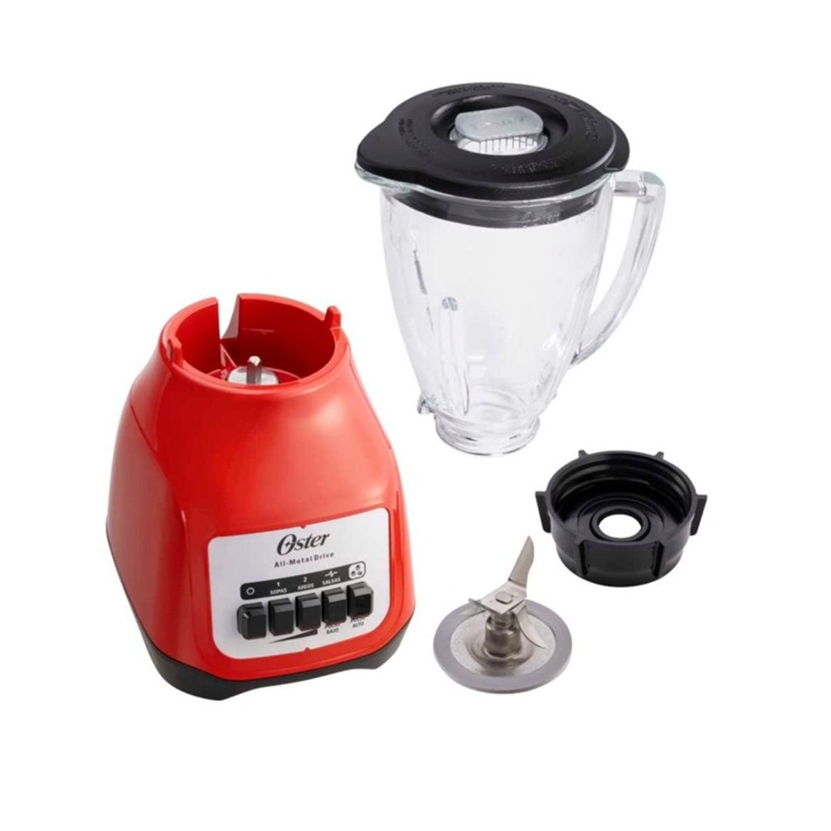 OSTER - Licuadora Oster 2 Velocidades, Pulso Vaso de Vidrio BLSTKAG