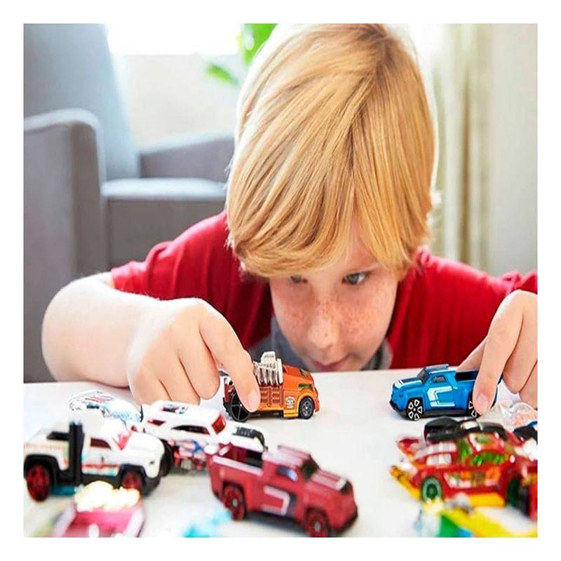 GENERICO - Pack2 Carritos para Carrera 15 Piezas Y+Banderitas Adhesivas