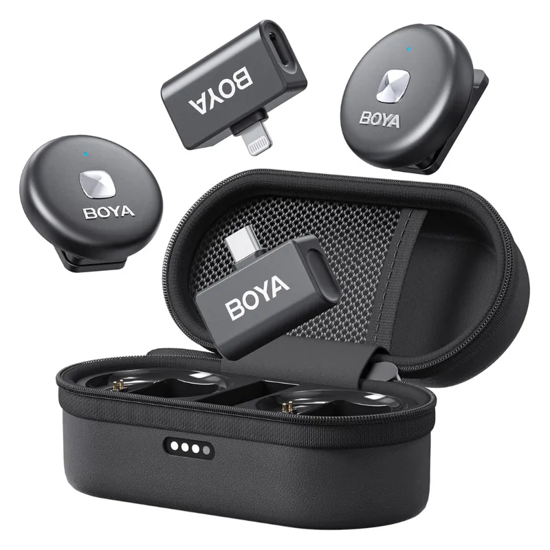 BOYA - Micrófono Inalámbrico BOYA OMIC Compatible con iPhone y Android