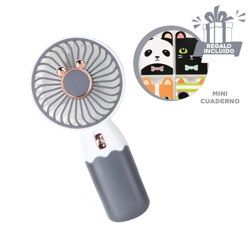GENERICO - Ventilador Facil de Transportar en Blanco Y+Regalo Agendita
