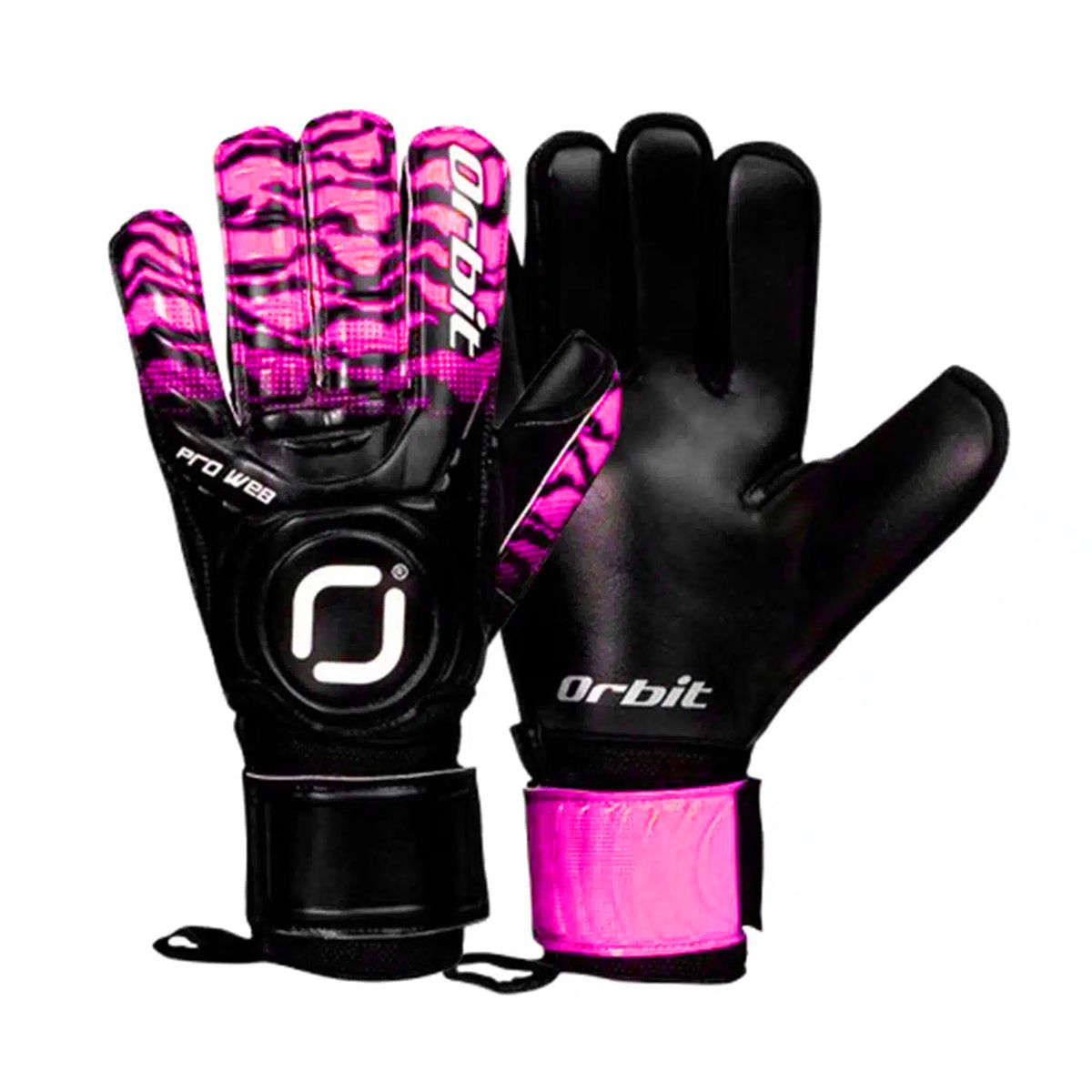 ORBIT - GUANTES DE ARQUERO ORBIT CON VARILLAS PRO WEB FUCSIA TALLA 9