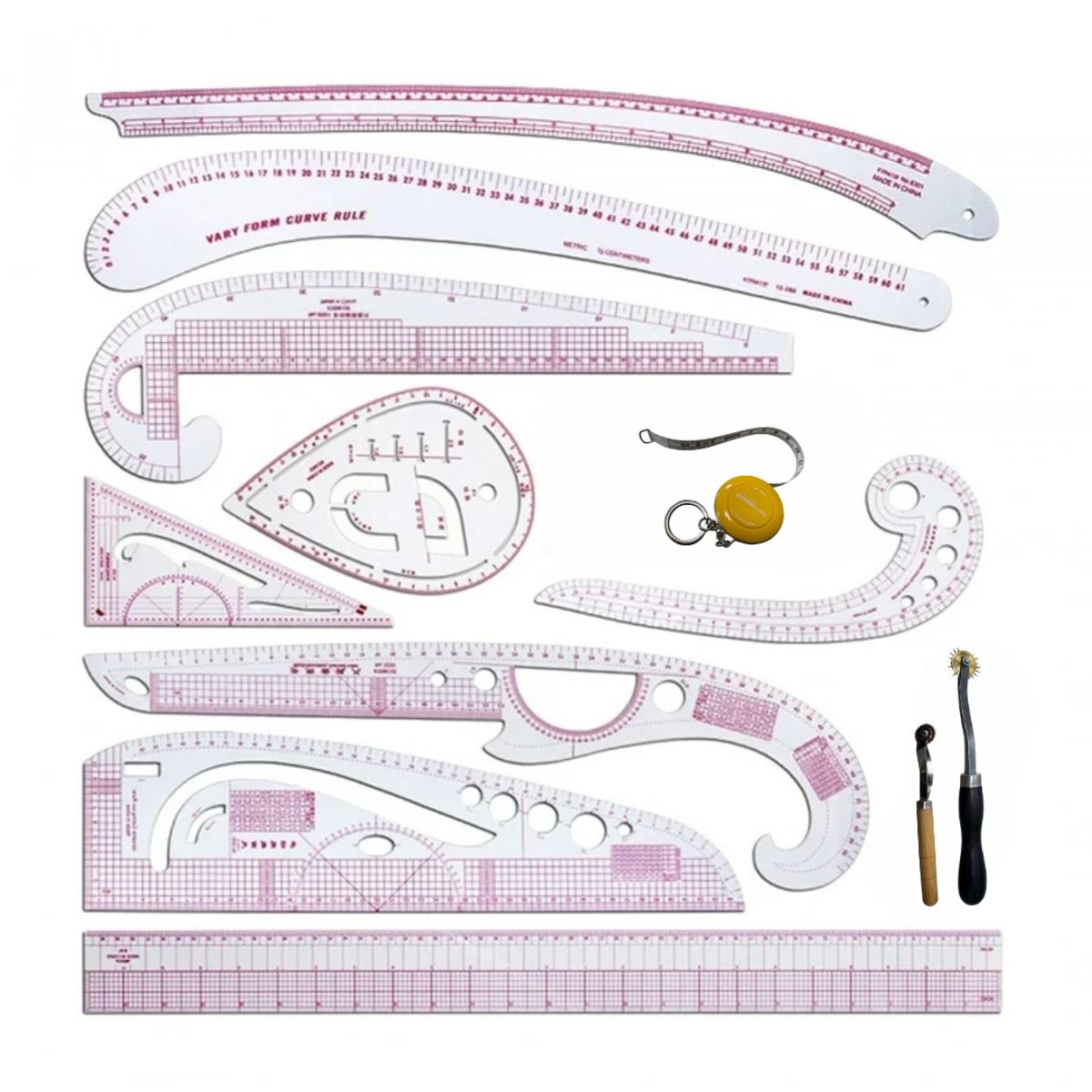 REACH - Set completo de reglas diseño de prendas y confección textil