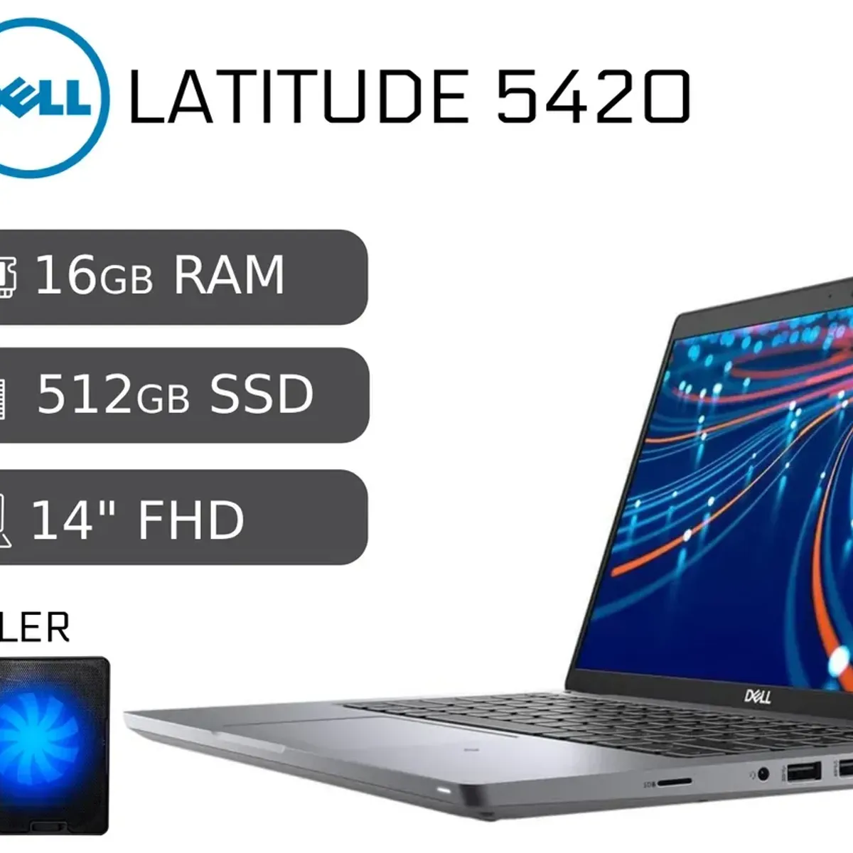 Dell - Dell Latitude 5420 Ci7 11va 16gb Ram 512gb Ssd Reacondicionada 1 Año Garantía + COOLER + MOUSE