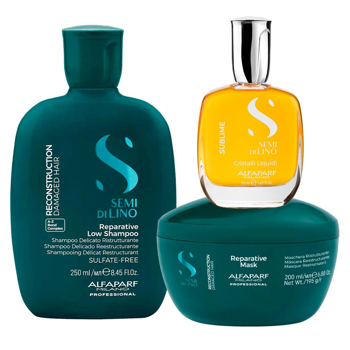 ALFAPARF MILANO - Reparative Alfaparf Shampoo 250ml + Mask 200ml + Serum 50ml