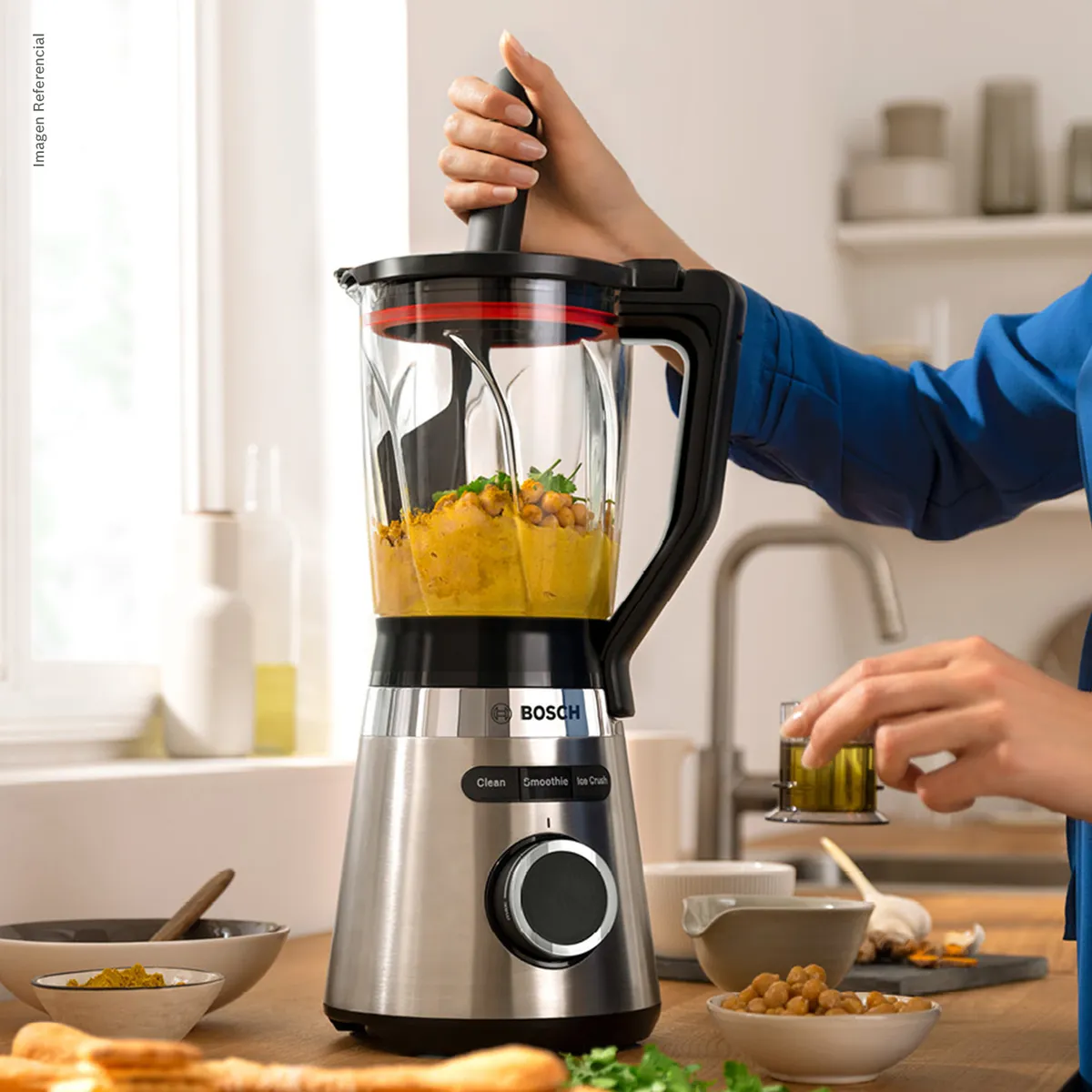 BOSCH - Licuadora VitaPower Inox 1200W Serie 4 MMB6384M