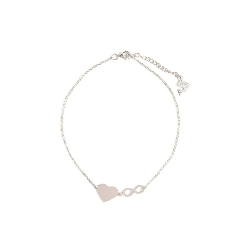 CLEO JOYAS & ACCESORIOS - Tobillera Infinity Plateado Plata
