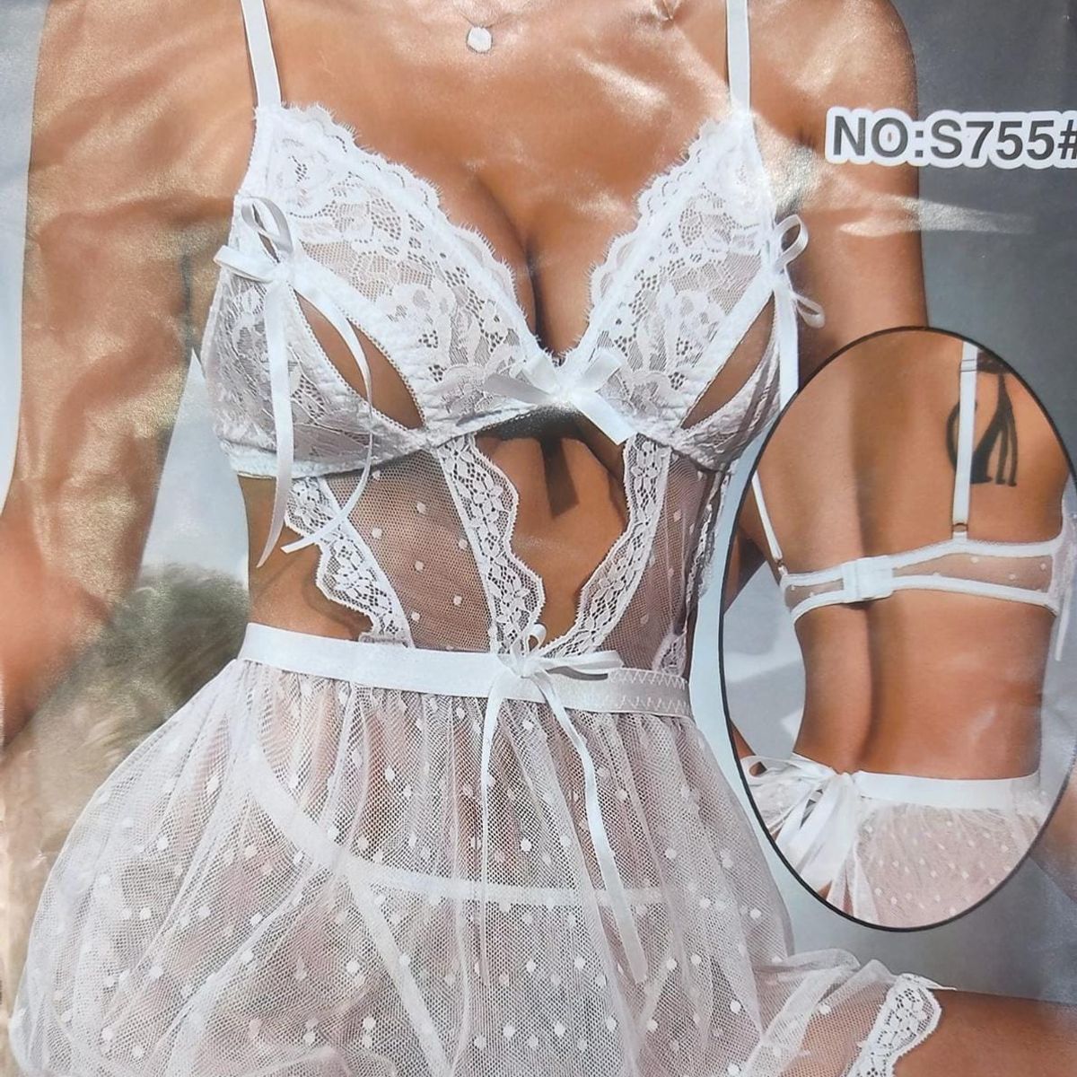 GENERICO - Juego de lenceria corto de dos piezas