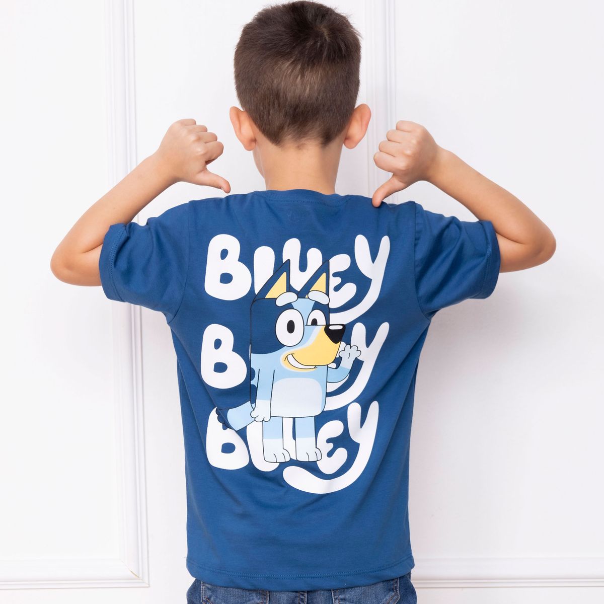 BLUEY - POLO BLUEY NIÑO MC - JERSEY 100% ALGODON