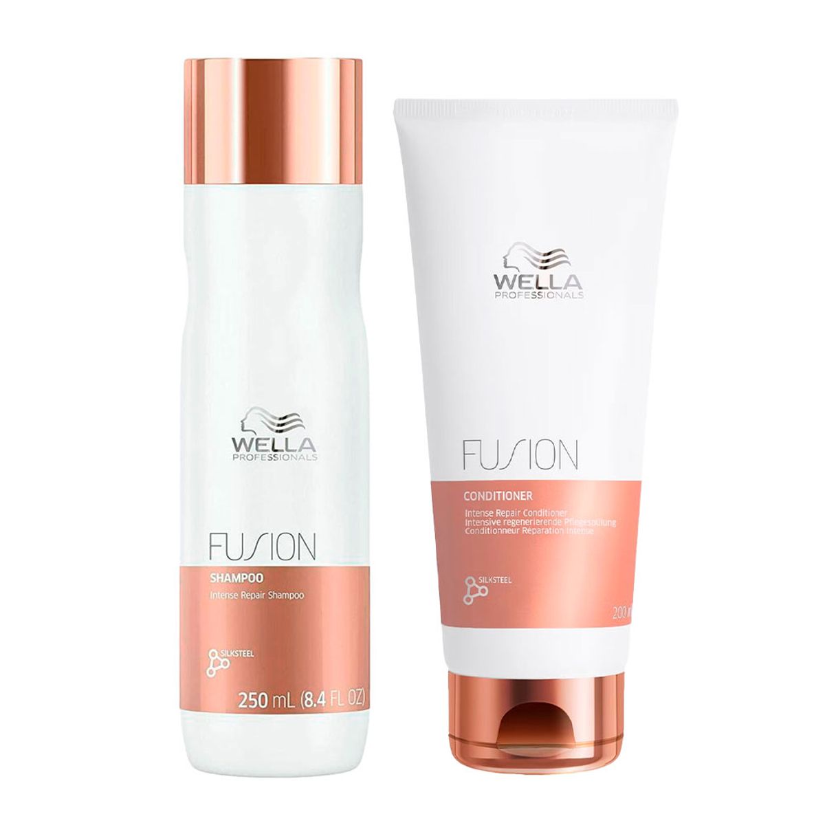 WELLA - Fusion Wella Reparador Shampoo 250 ml + Conditioner 200ml