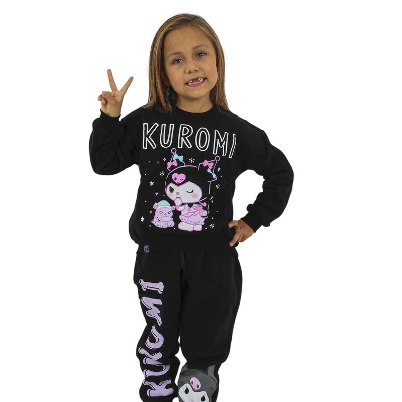 SANRIO - POLERA BASICA KUROMI NEGRO NIÑA