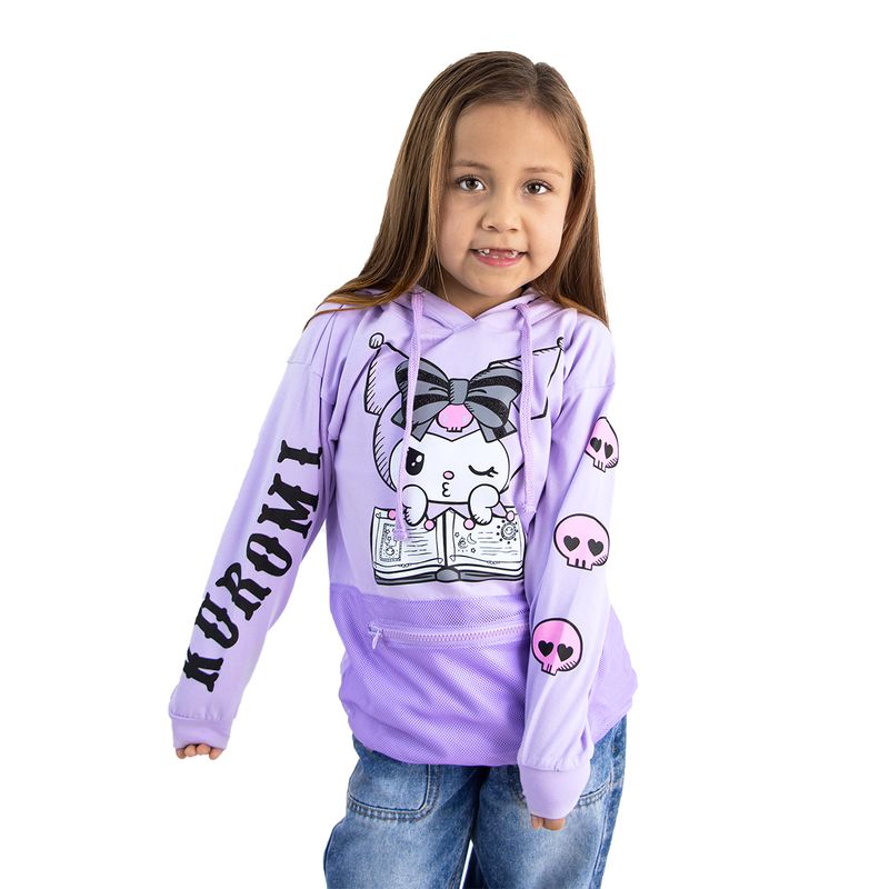SANRIO - POLERA MODA KUROMI LILA NIÑA
