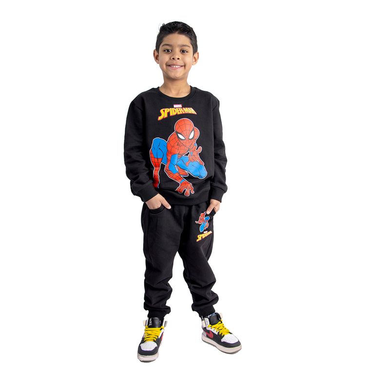 MARVEL - POLERA BASICA SPIDERMAN NEGRO NIÑO