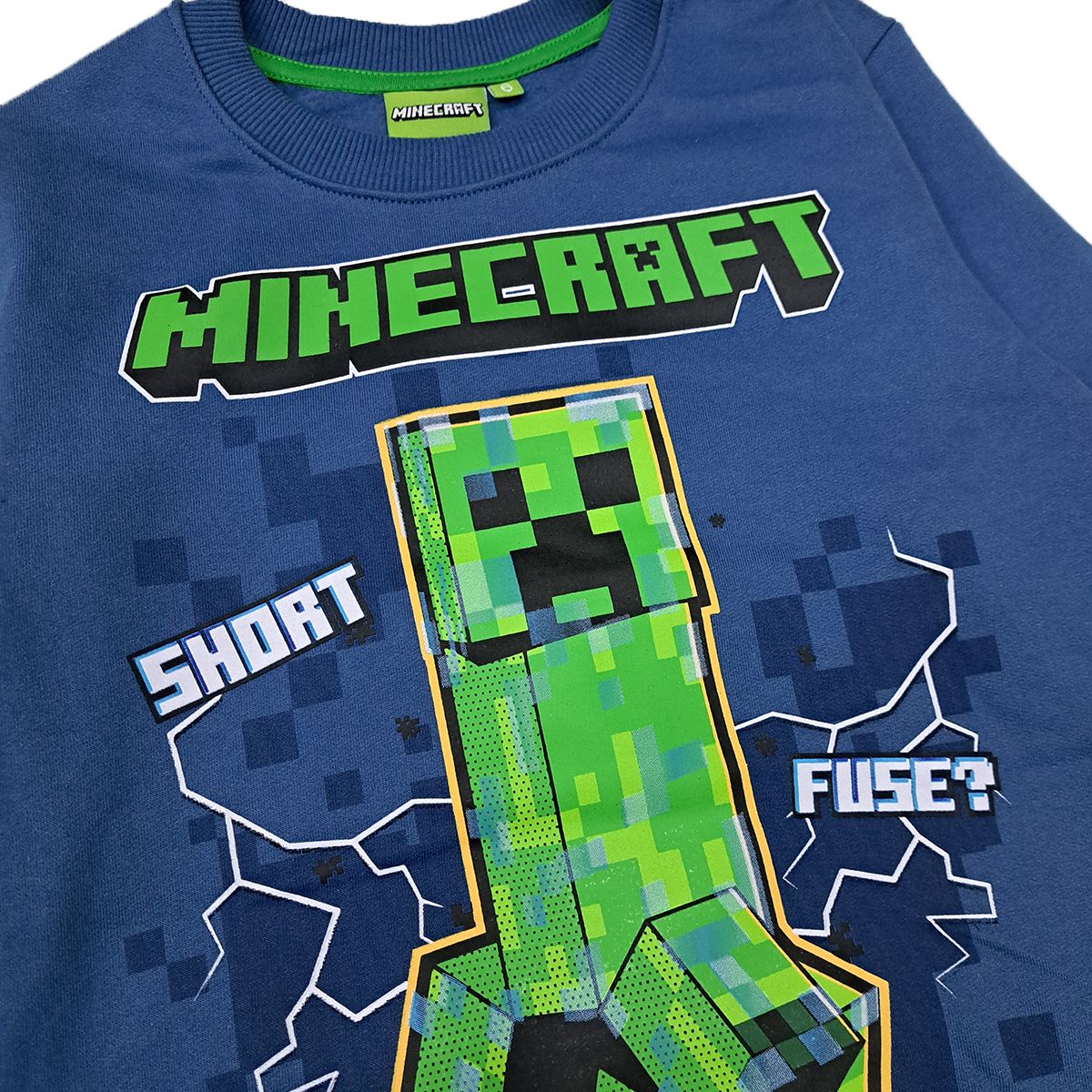 MICROSOFT - POLERA BASICA MINECRAFT ACERO NIÑO