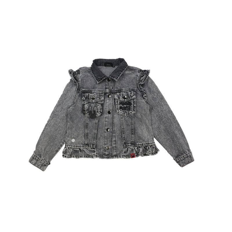 DISNEY CLASICOS - Casaca Denim Niña Minnie Mouse Color Negro