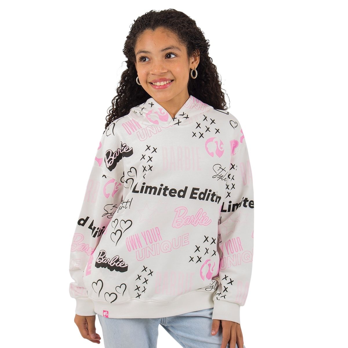 MATTEL - POLERA MODA BARBIE MARFIL NIÑA