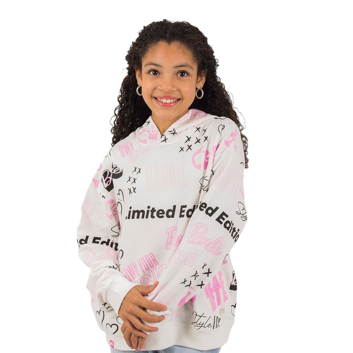 MATTEL - POLERA MODA BARBIE MARFIL NIÑA