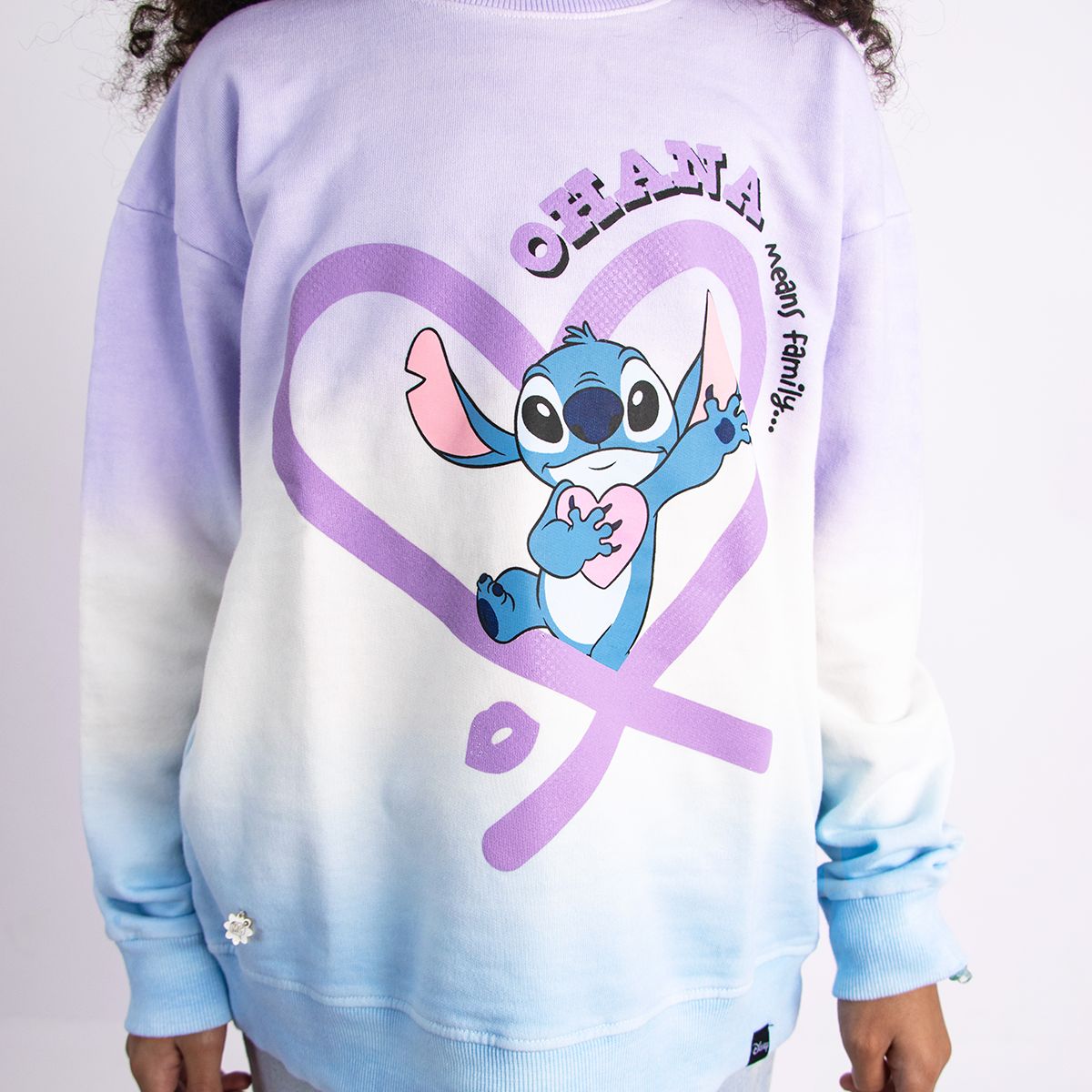 LILO & STITCH - Polera Manga Corta Niña Stitch Lila