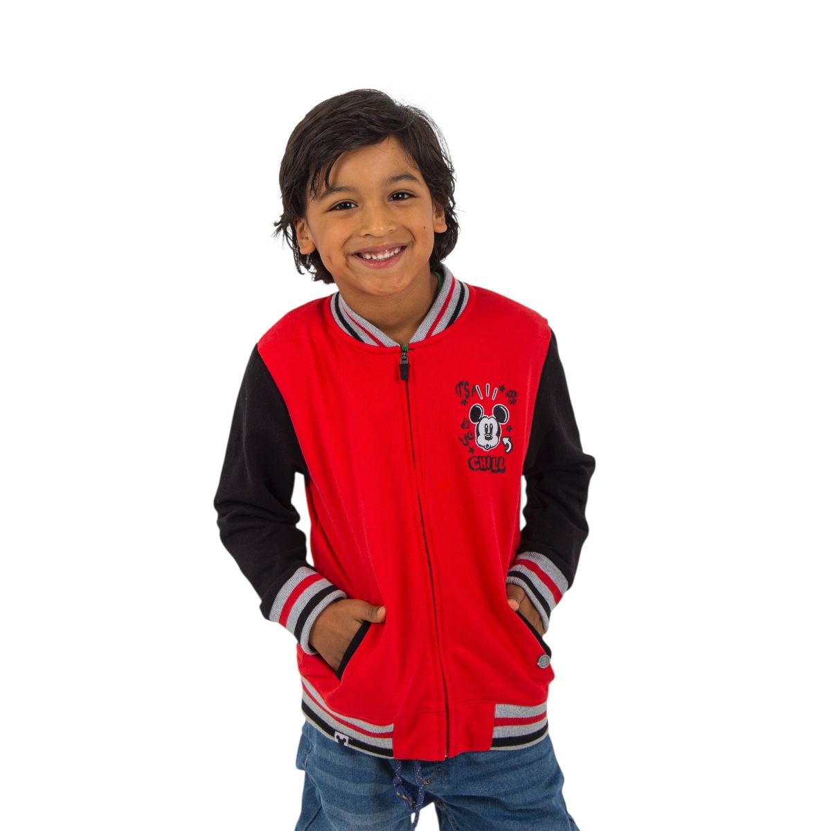 MICKEY MOUSE - CASACA MODA MICKEY MOUSE ROJO NIÑO