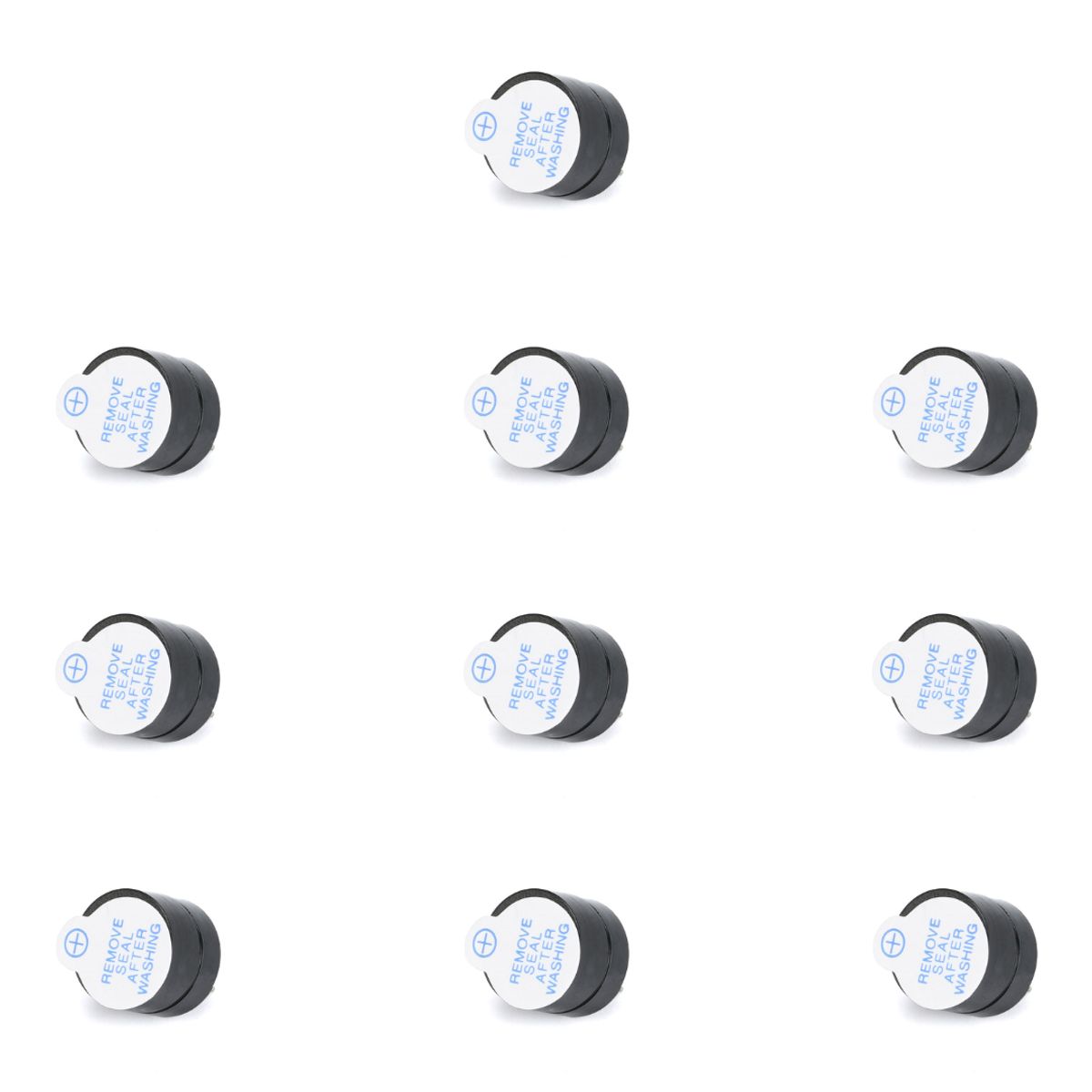 GENERICO - Buzzer Activo 5V Larga Duración de Sonido Paquete de 10 Unidades