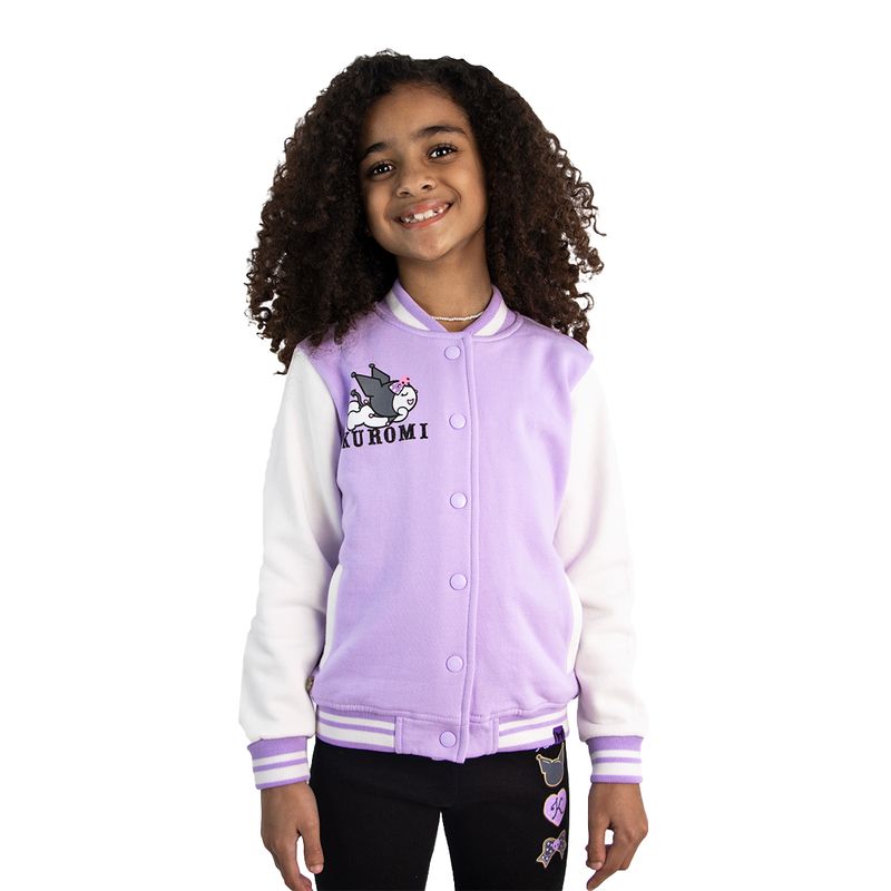 SANRIO - CASACA MODA KUROMI LILA NIÑA