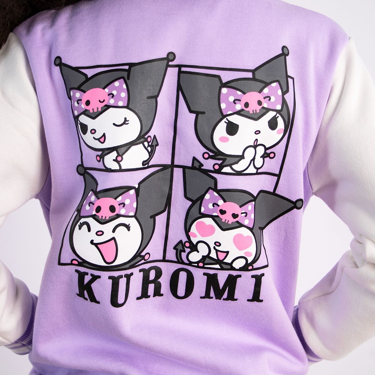SANRIO - CASACA MODA KUROMI LILA NIÑA
