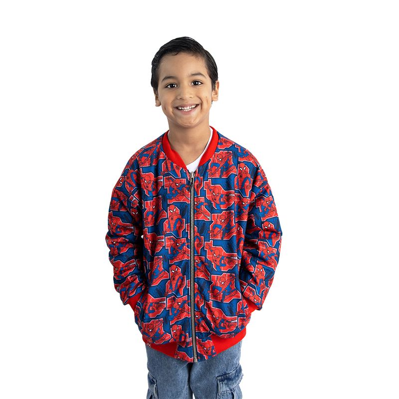 MARVEL - CASACA MODA SPIDERMAN ROJO NIÑO