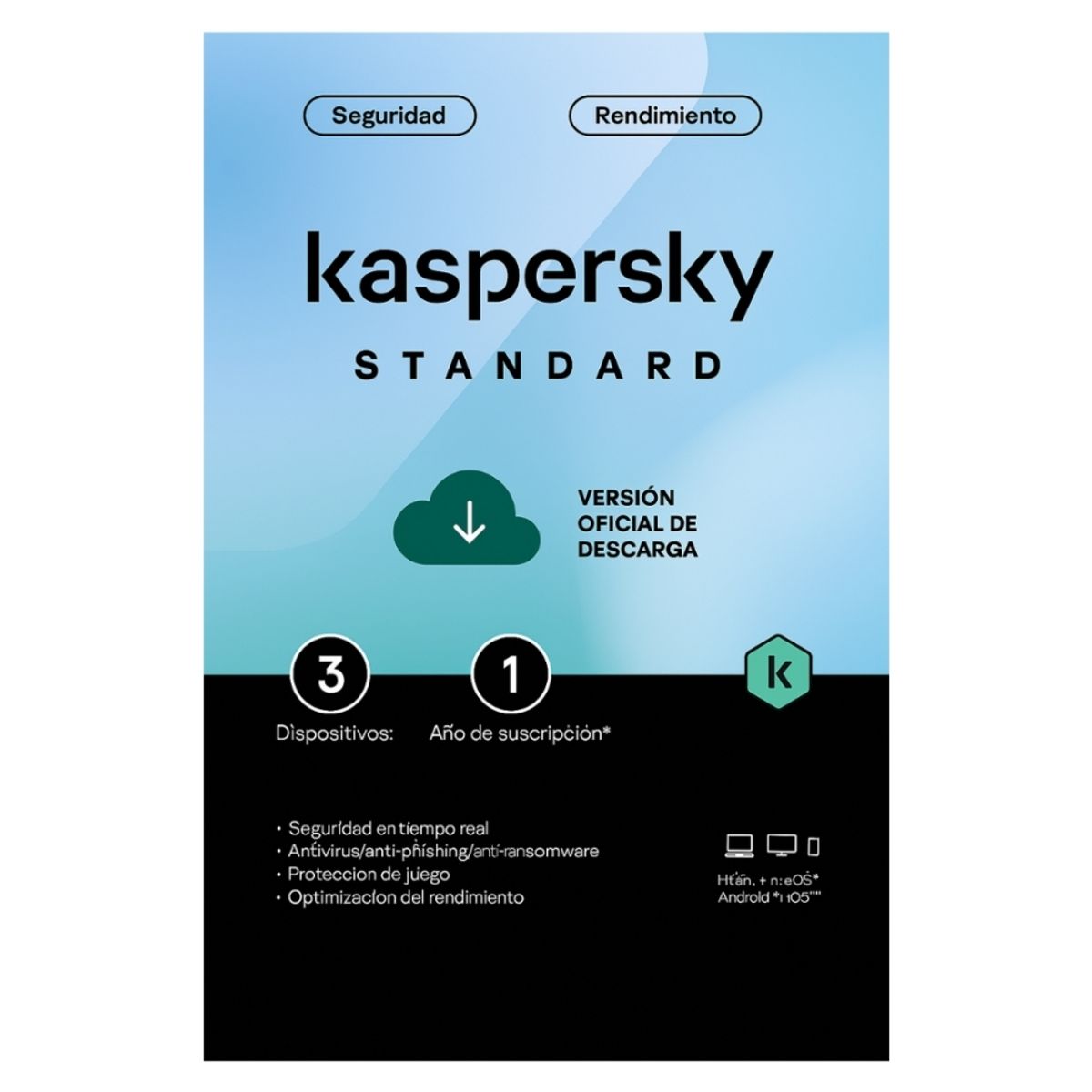 KASPERSKY - Kaspersky Standard Latam - Protección Digital Para 3 Dispositivos, Seguridad Avanzada Y Fá