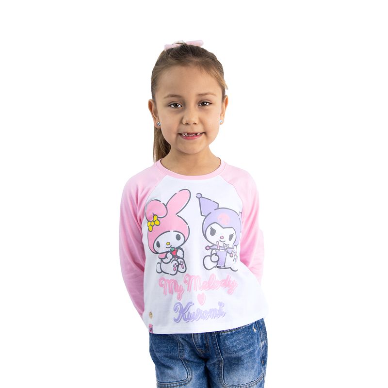 SANRIO - POLO MODA ML MY MELODY BLANCO NIÑA