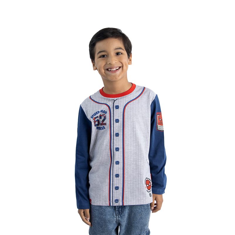 MARVEL - POLO MODA ML SPIDERMAN HUESO JASPE NIÑO