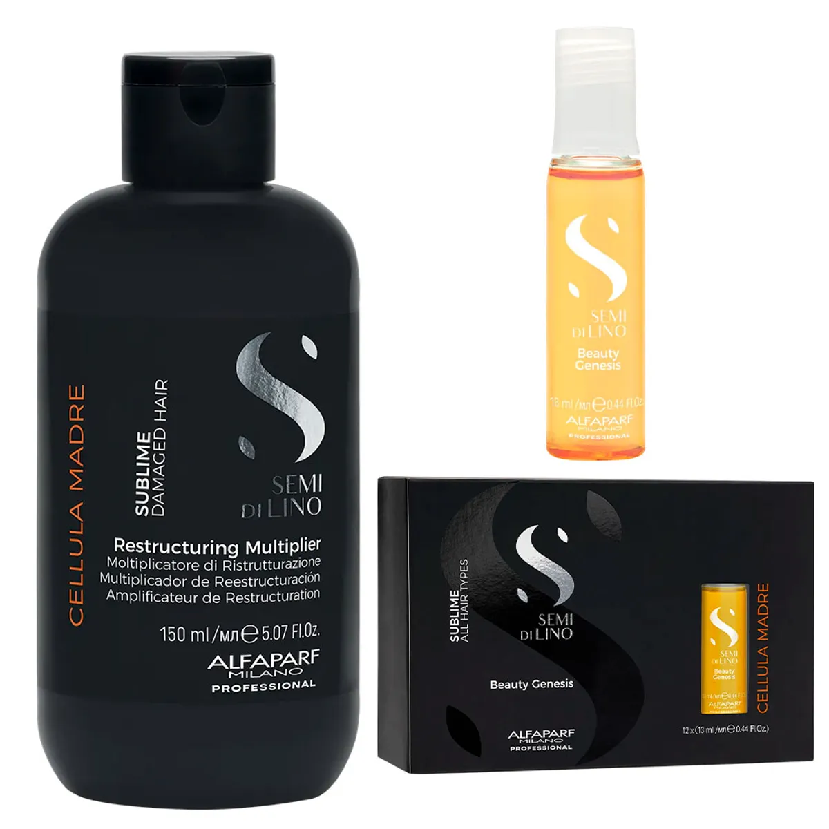 ALFAPARF MILANO - Alfaparf Cellula Madre Reestructuración Multiplier 150 ml + BGenesis 12x13ml