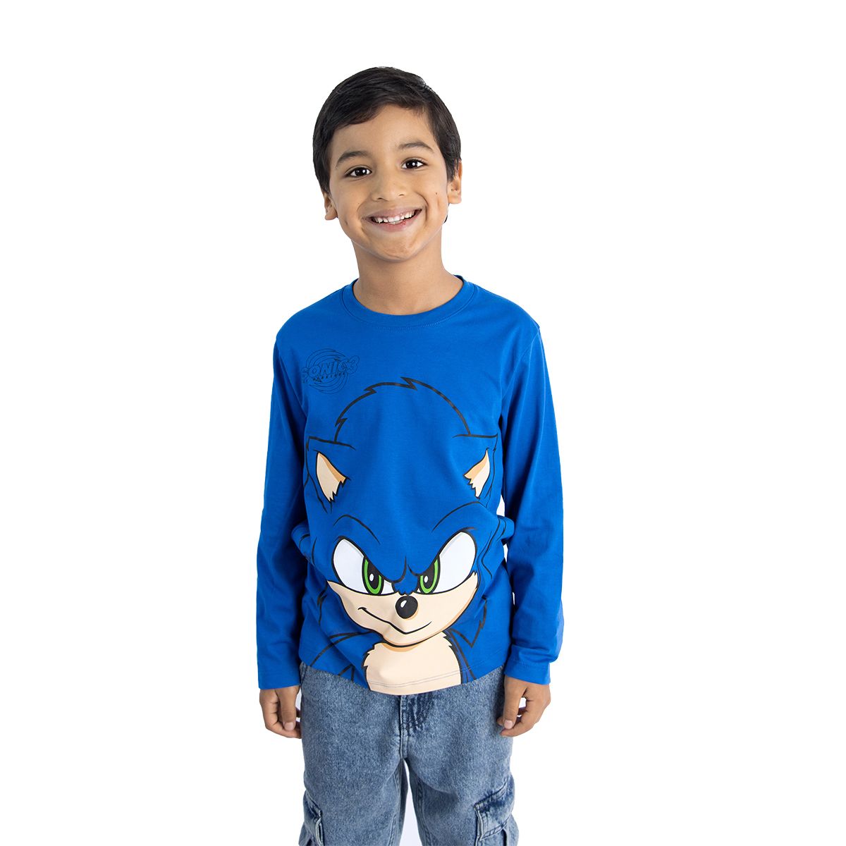 SEGA - POLO BAS ML SONIC AZUL NIÑO