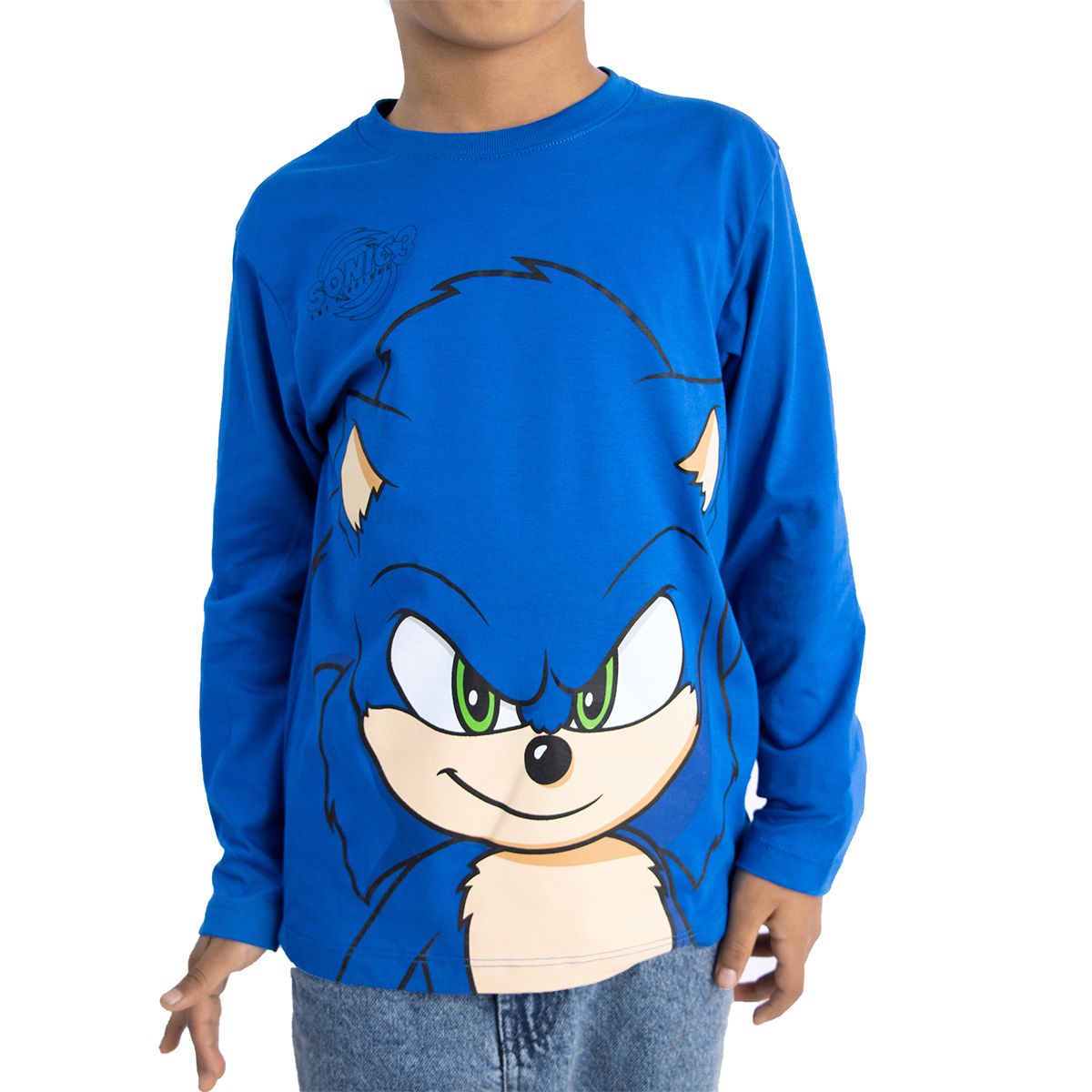 SEGA - POLO BAS ML SONIC AZUL NIÑO