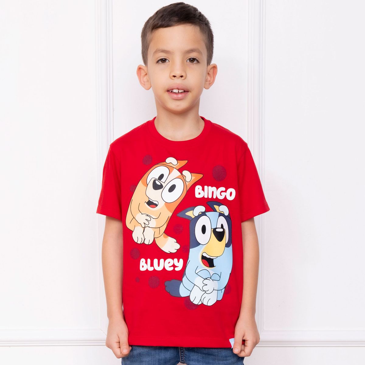 BLUEY - POLO BLUEY NIÑO MC - JERSEY 100% ALGODON