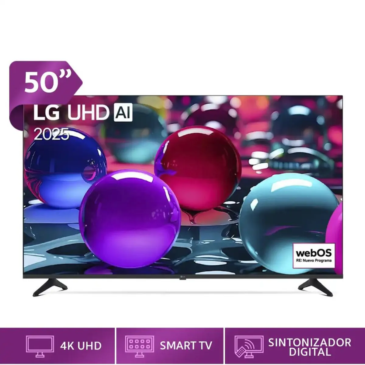 LG - Televisor LG 50" 4K UHD Smart TV  ThinQ AI 50UA7300PSB