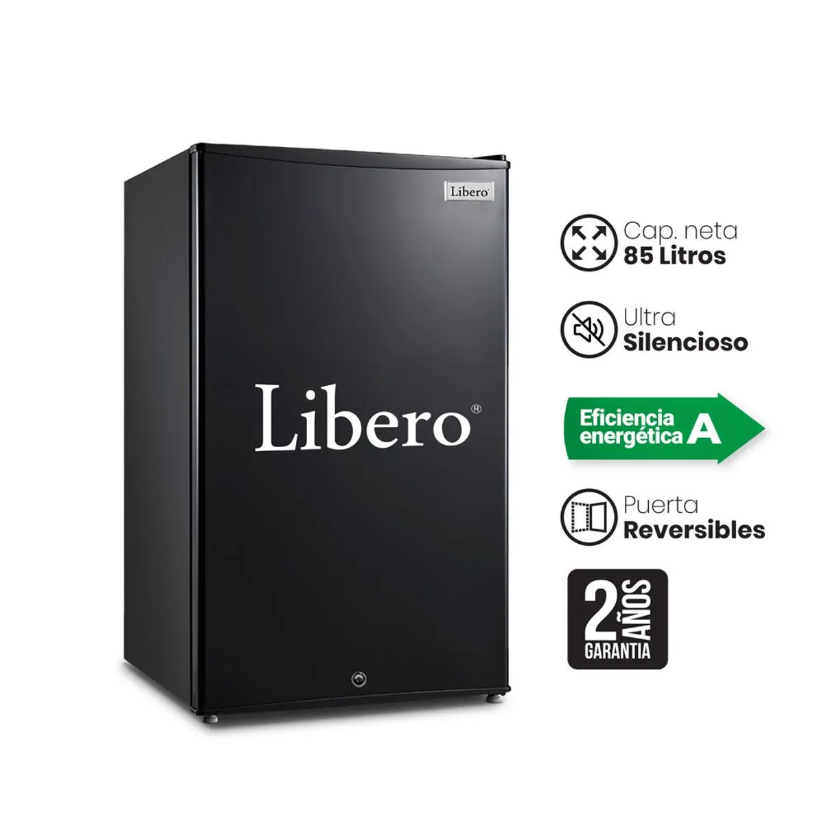 LIBERO - Frigobar 92 Litros Negro Libero LFB-101N