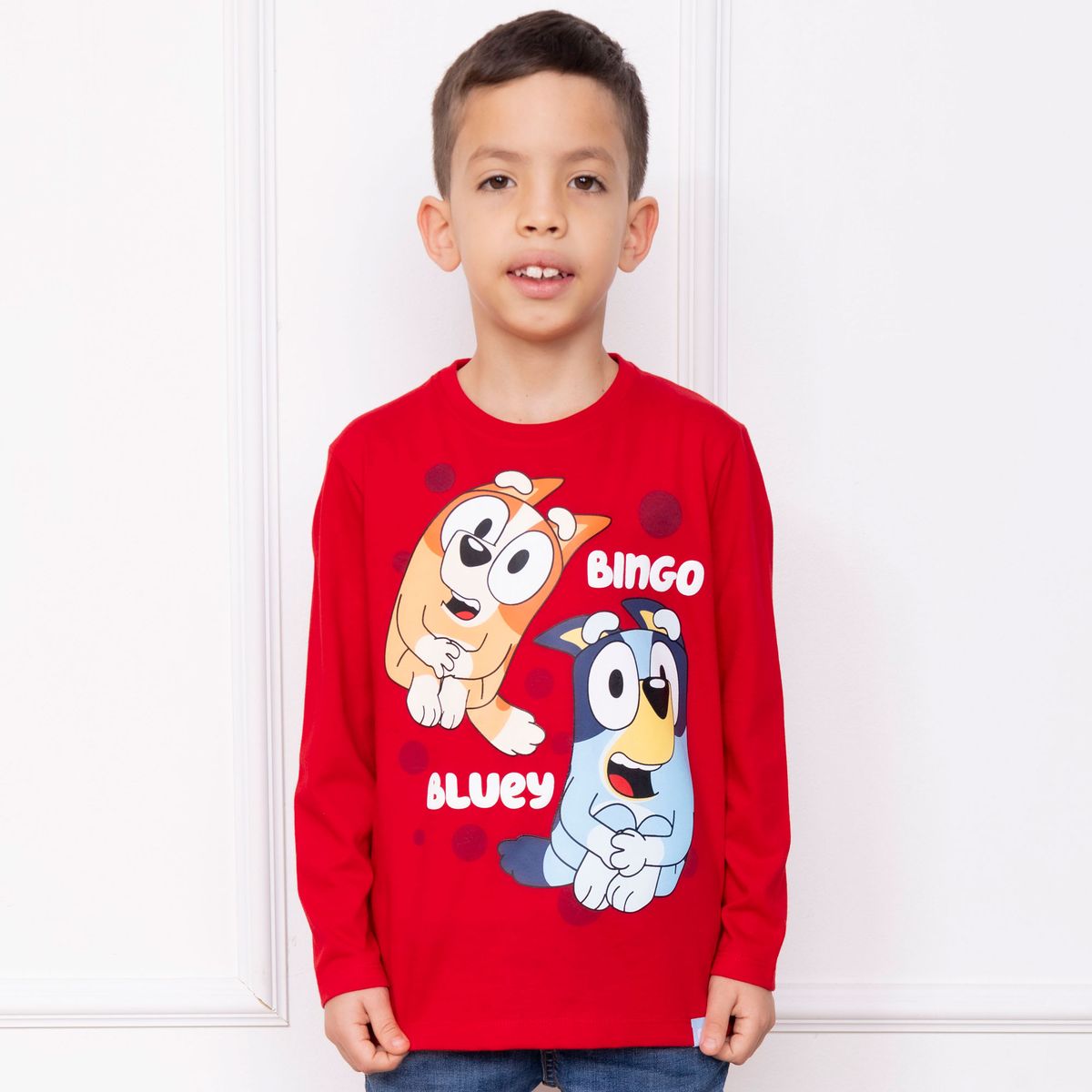 BLUEY - POLO BLUEY NIÑO ML - JERSEY 100% ALGODON