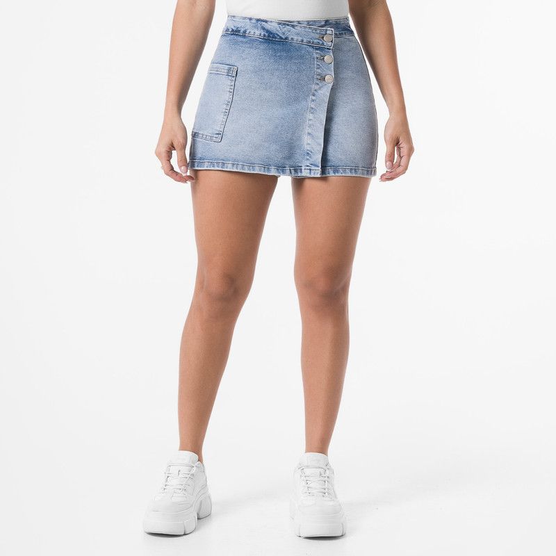 FITS ME - Short Denim Stretch Mujer Sanbry Fits Me