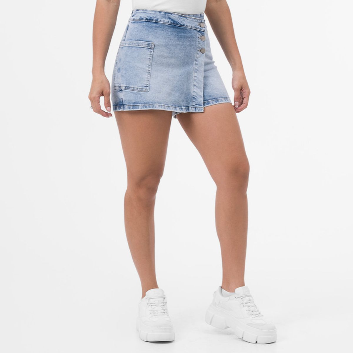 FITS ME - Short Denim Stretch Mujer Sanbry Fits Me