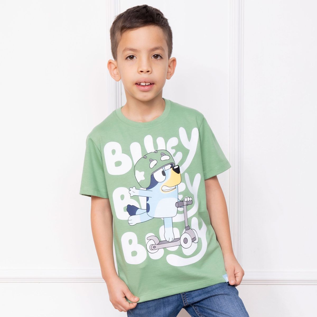 BLUEY - POLO BLUEY NIÑO MC - JERSEY 100% ALGODON