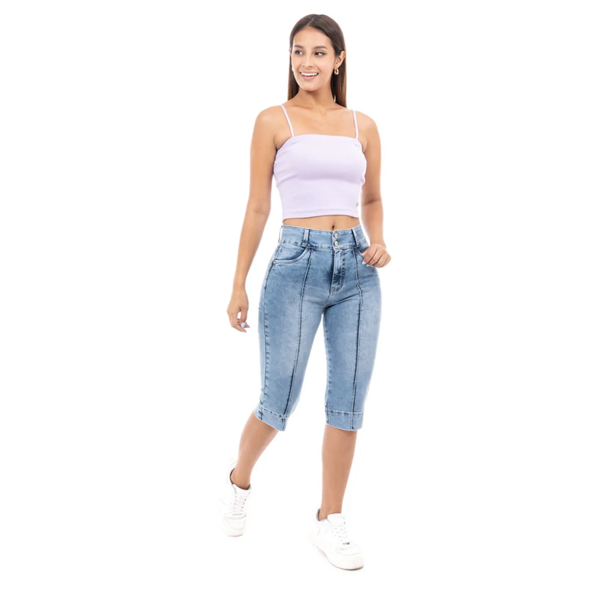 PIONIER - Short Cropped Denim Stretch Mujer Paolizza Pionier