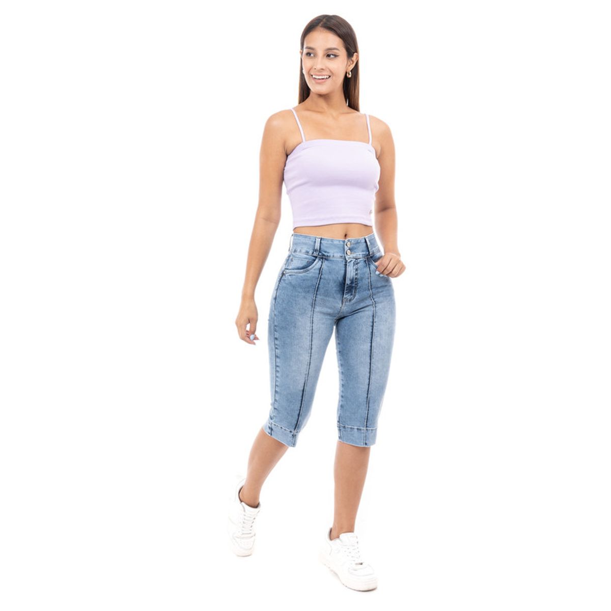 PIONIER - Short Cropped Denim Stretch Mujer Paolizza Pionier