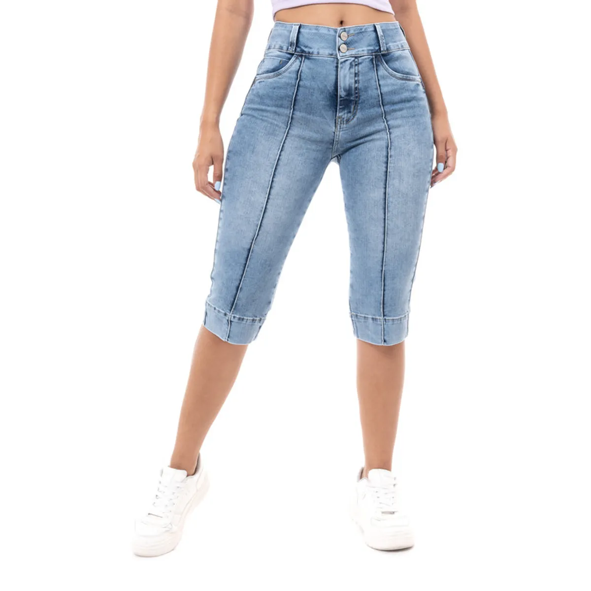 PIONIER - Short Cropped Denim Stretch Mujer Paolizza Pionier