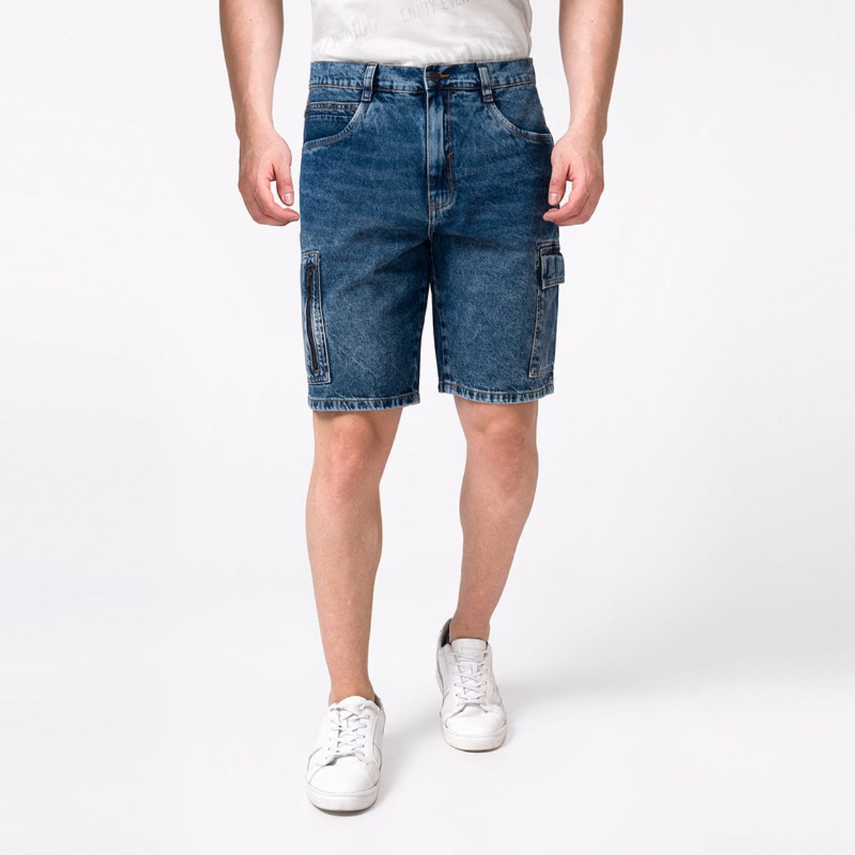 PIONIER - Short Bermuda Cargo Denim Khalan Hombre