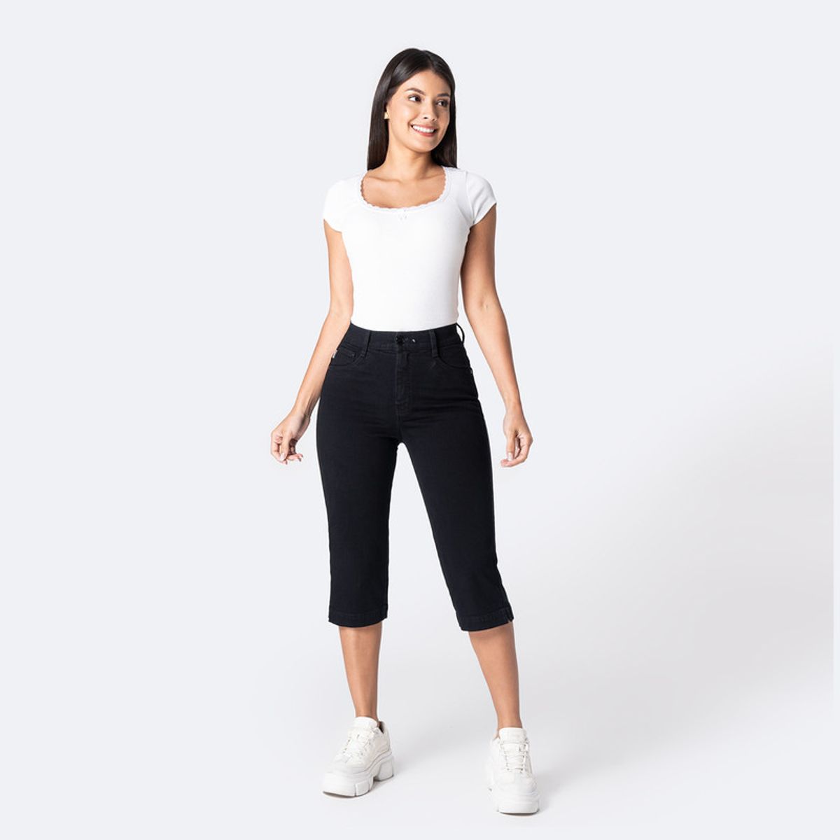 PIONIER - Short Cropped Denim Stretch Mujer Diana Pionier