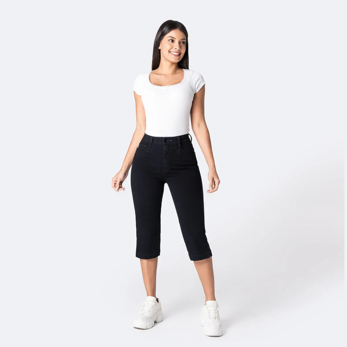 PIONIER - Short Cropped Denim Stretch Mujer Diana Pionier