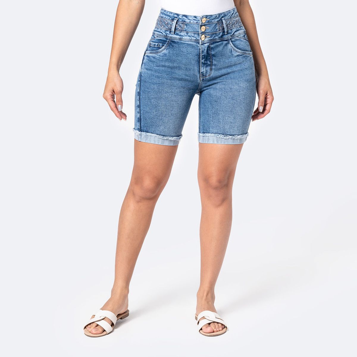 PIONIER - Short Cropped Denim Stretch Mujer Yennifer Pionier